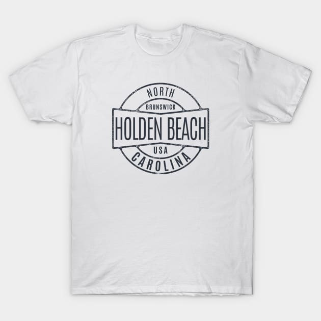 Holden Beach, NC Summertime Vacationing Vintage Badge T-Shirt by Contentarama